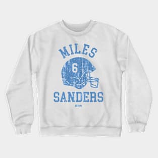 Miles Sanders Carolina Helmet Font Crewneck Sweatshirt